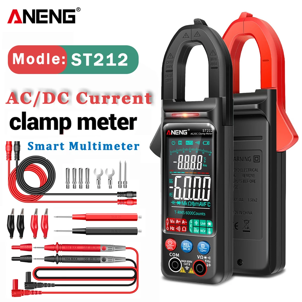 Мультиметр ANENG ST212 цифровой 6000 отсчетов DC/AC 400A |