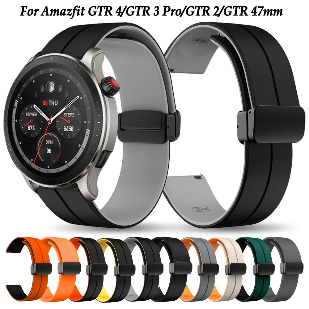 

Ремешок силиконовый для часов Amazfit GTR 4/3 Pro/GTR 2E/GTR 47 мм, браслет для смарт-часов Amazfit Balance Cheetah Round Pro, 22 мм