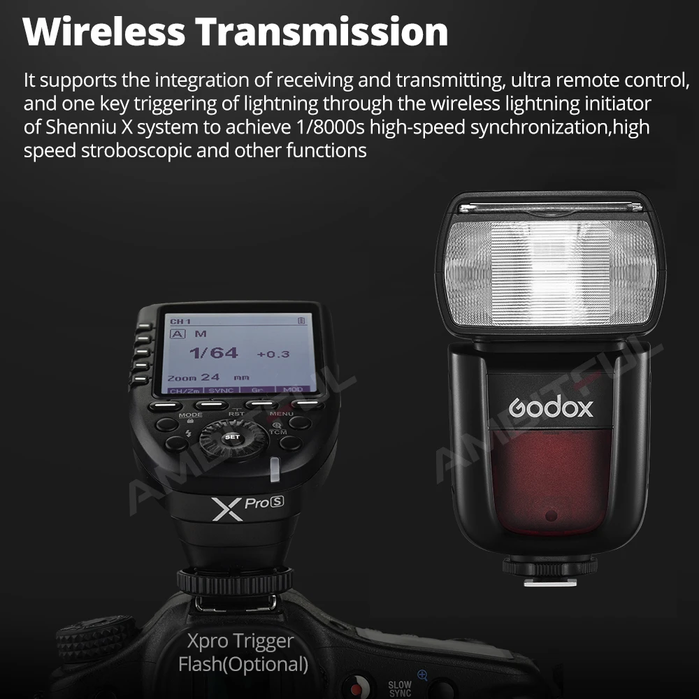 Беспроводная вспышка Godox 76 Вт GN60 V850III 2 4G X System Speedlite со встроенным литий-ионным