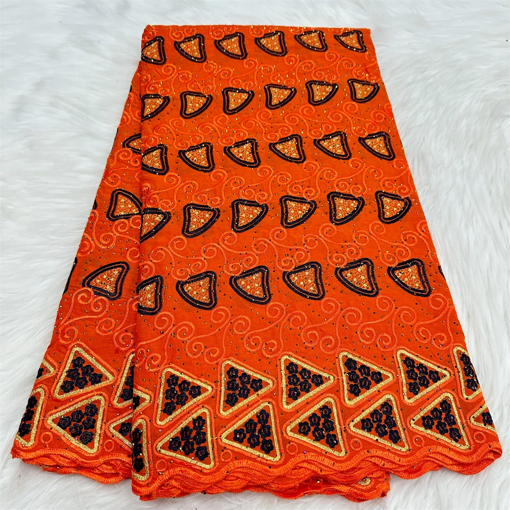 Швейцарское кружево с камнями хлопок 5 ярдов