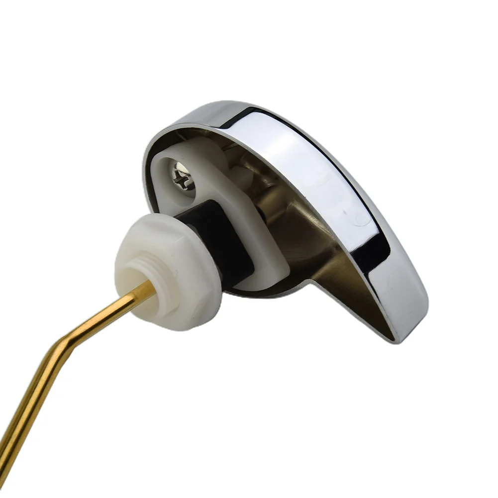 

Universal Toilet Tank Flush Lever Chrome Toilet Wrench Iron Handle Toilet Wrench Water Tank Handle Fitting Bathroom Assembly
