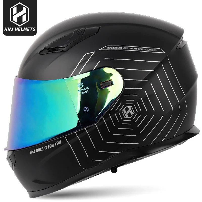2022 DOT Approved HNJ Full Face Motorcycle Helmet Motocross Scooter Casque Hors Route Moto Casco Integral For Man
