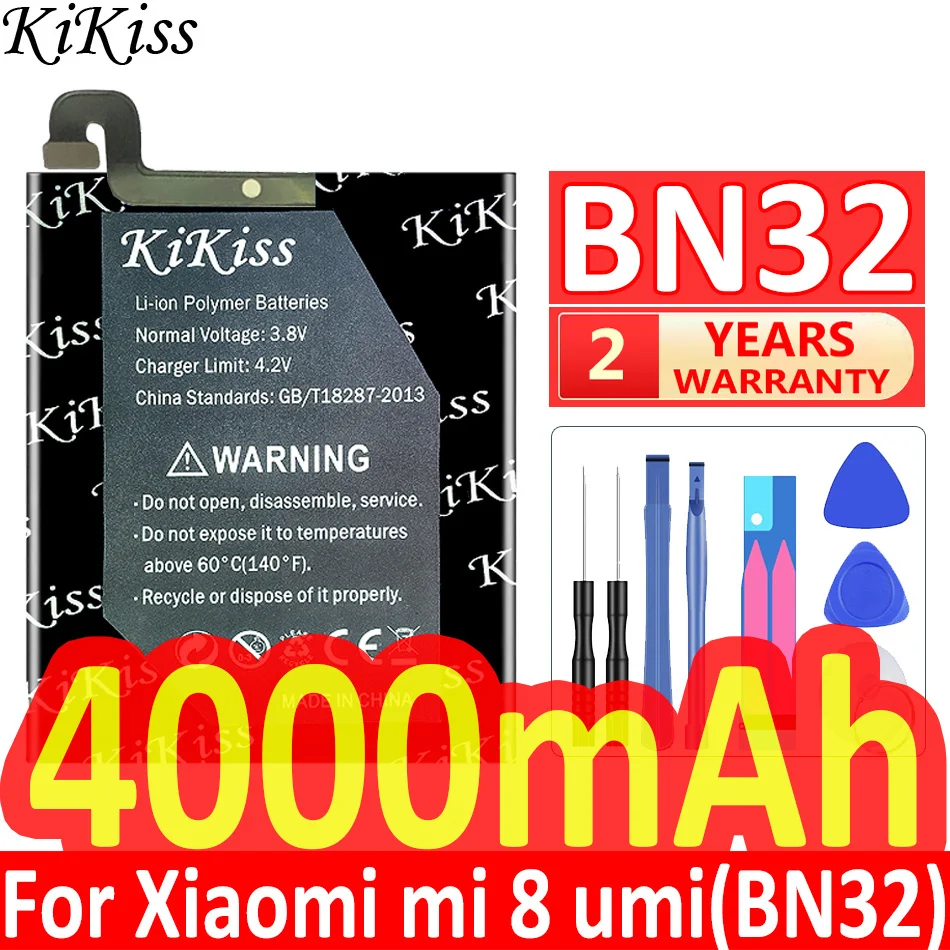 

Мощная батарея KiKiss BM3E BN32 для Xiaomi mi 8 mi8 M8