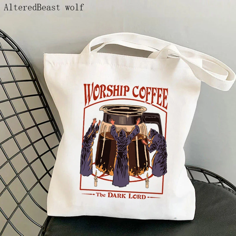 Женская сумка на плечо WITCH Wheel of the Year magic Tarot Card witchy Canvas Bag Harajuku Shopper женская |