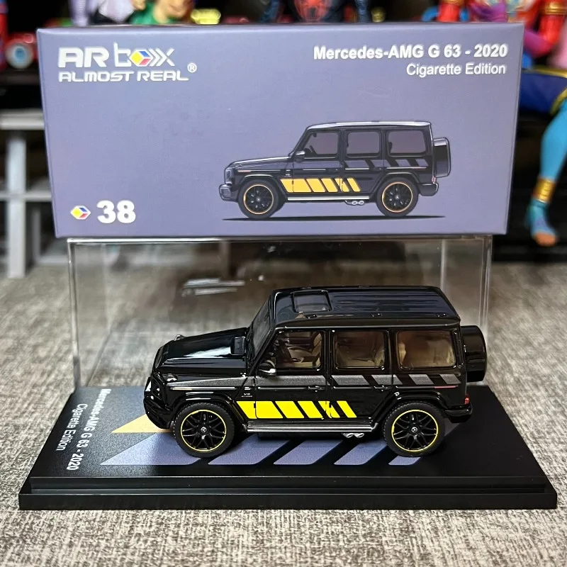 Фото Коллекционная модель автомобиля HEC ALMOST REAL 1/64 AMG G63 2020 Cigarette Edition из сплава, для мальчиков, в подарок. №1