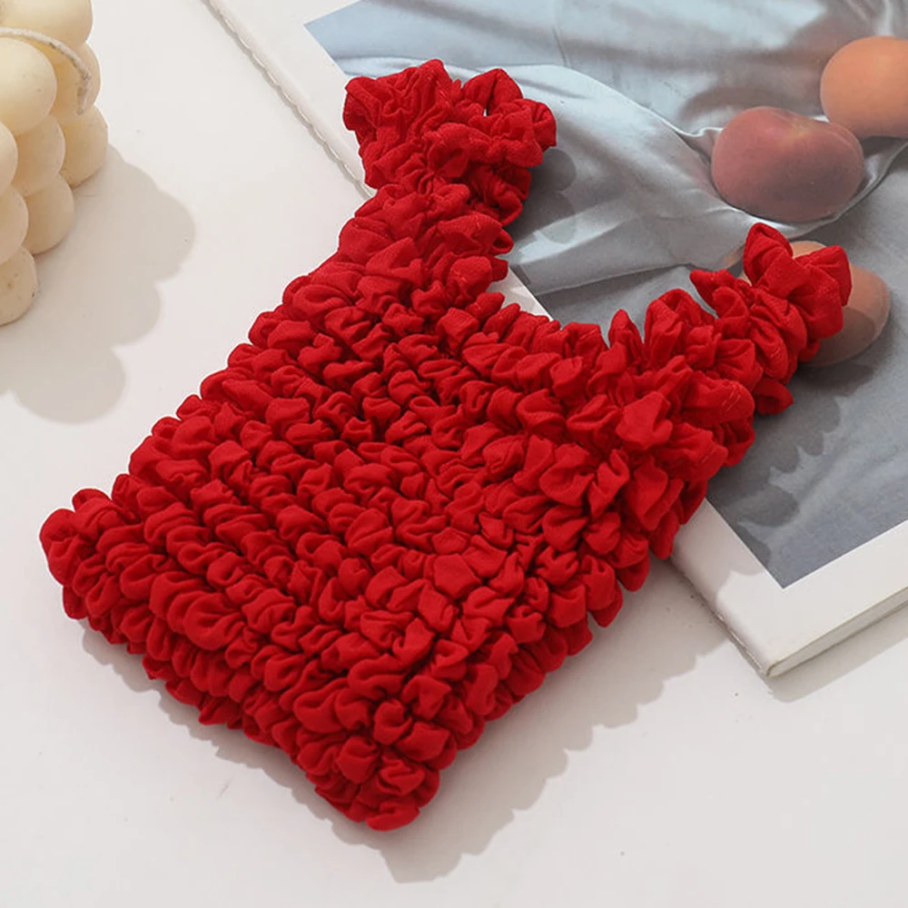 

Magic Expansion Handbag Portable Large Capacity Pleated Flexible Stretch Mini Bag Bubble Elastic Polyester Shopping ארגוניות