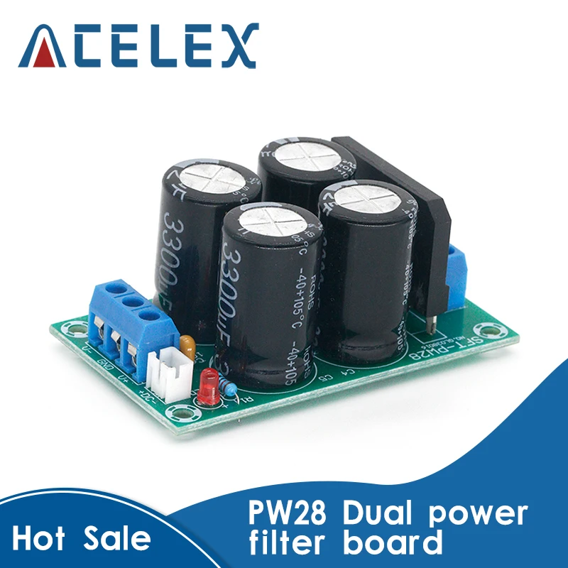 

PW28 Dual Power Filter Power Amplifier Board Rectifier High Current 25A Flat Bridge Unregulated Power Supply Board DIY