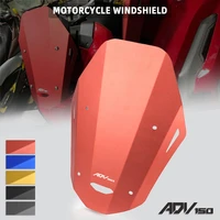aluminum motorcycle windshield for honda adv150 adv 150 2019 2020 2021 motorbike cnc high quality wind screen extention kit