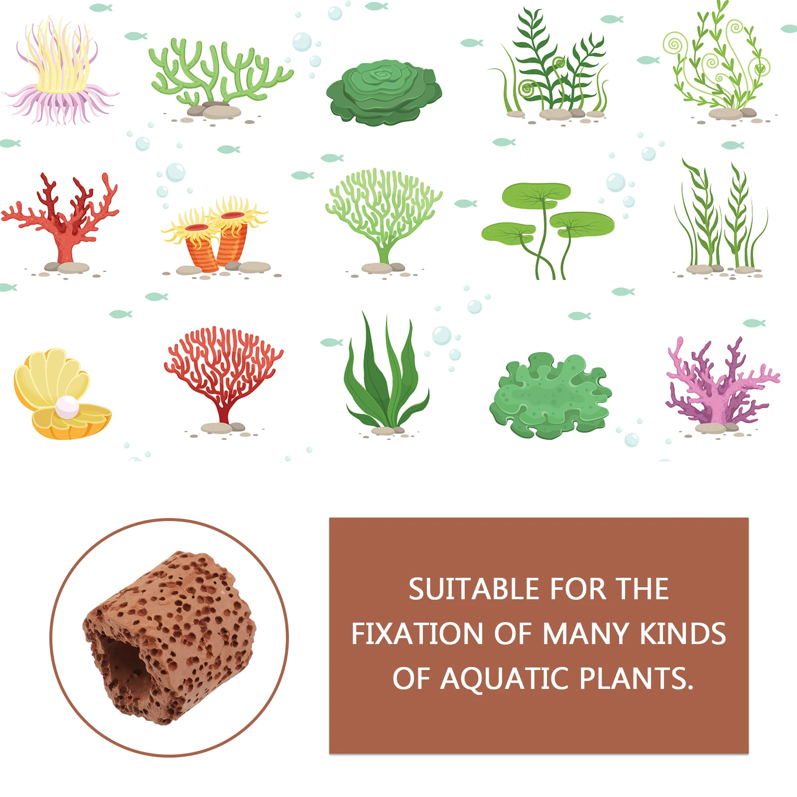 

Water Aquarium Fixed Ringaquatic Fish Holder Tankweights Cup Pottery Media Live Filter Ceramic Planter Tool Soil Substrate