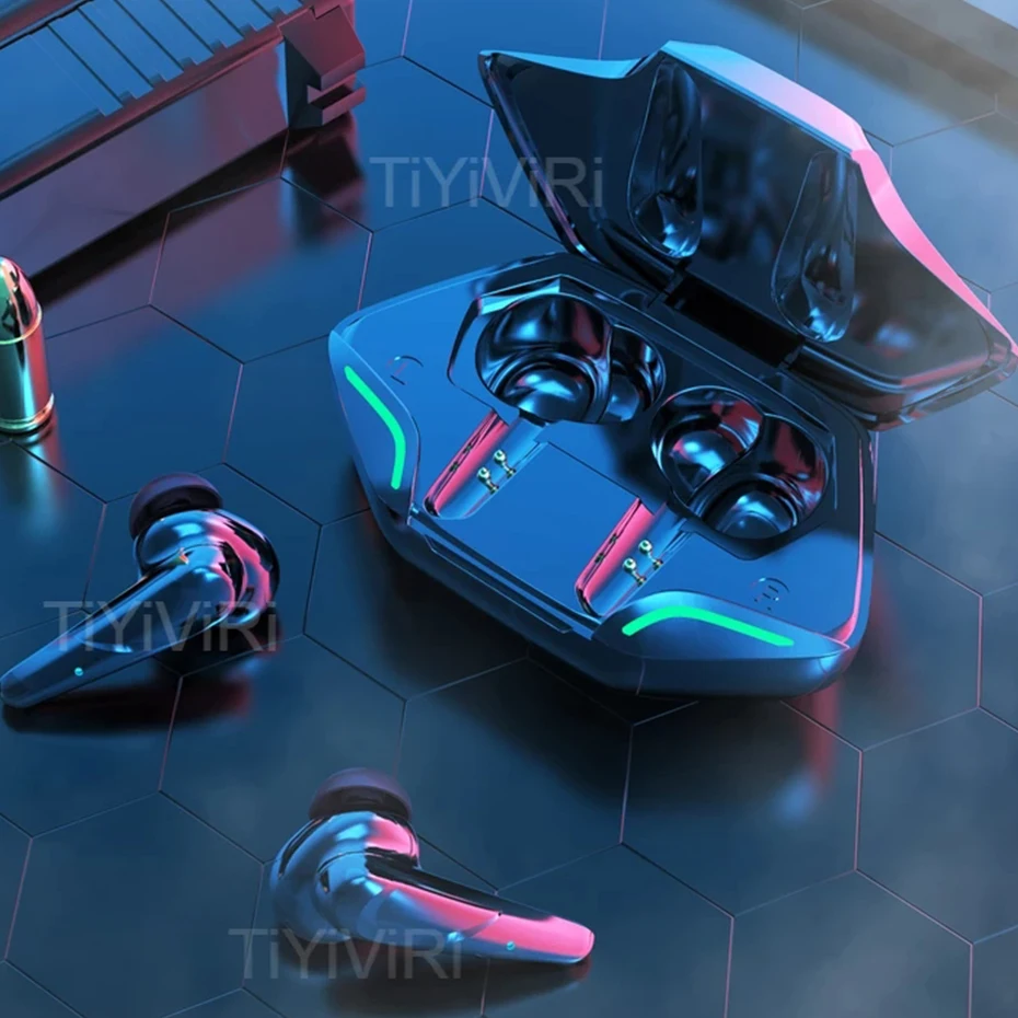 

Gaming Earbuds 65ms Low Latency TWS Bluetooth Earphone with Mic Bass Audio Sound Positioning PUBG Wireless Headset Sports LED