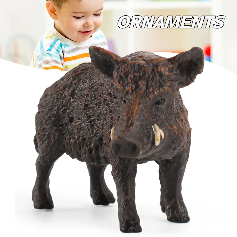 

Экшн-фигурка дикого кабана из ПВХ, настольный декоративный орнамент, коллекционный подарок, украшение для дома, модель животного, микро-лан...