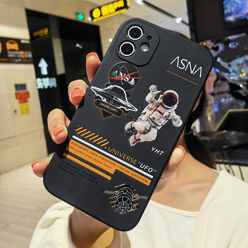

Fashion Phone Case for iphone 11 12 13 Pro Max 7 8 Plus XR XS XSMAX X Full-Body Protection Liquid Silicone Anti-drop Cover