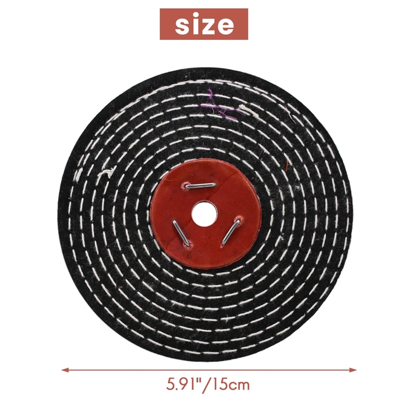 6-дюймовый полировальный круг с отверстием для беседки 1/2 дюйма тканевый (30 слоев)