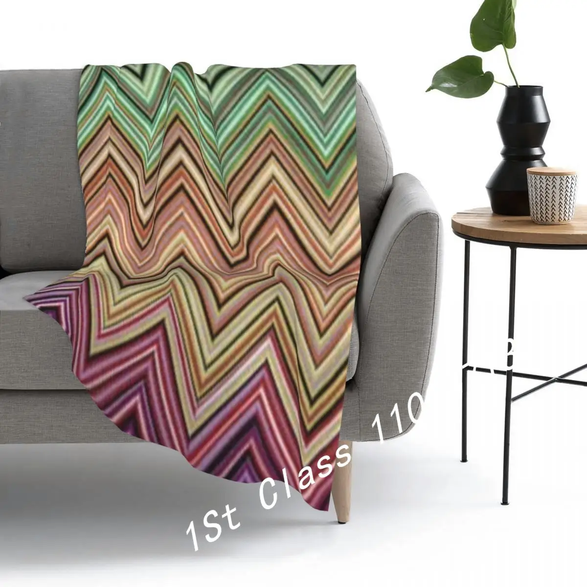 

Missoni Home Zigzag Throw Sofa flannel Warm bedding On Home travel Adult child