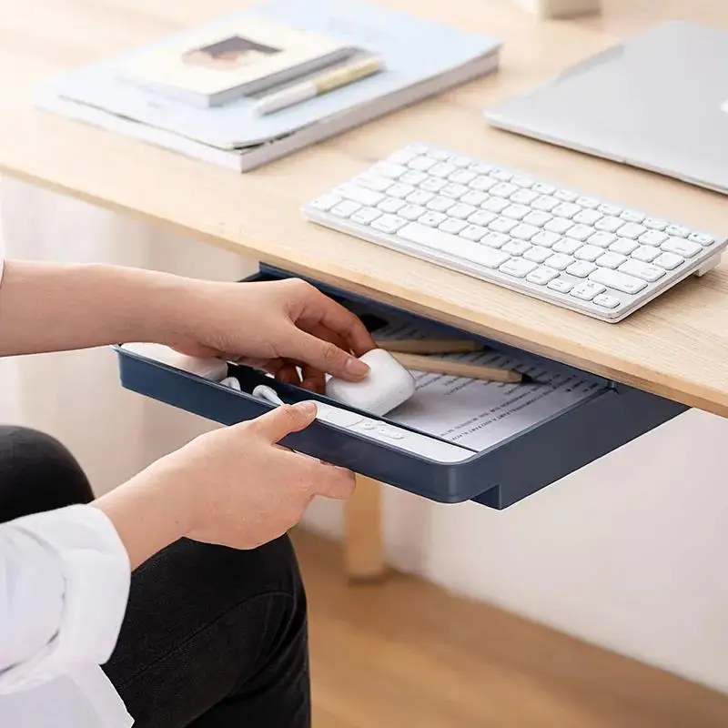 Липкая настольная коробка для хранения держатель ручек скрытая отделочная лоток