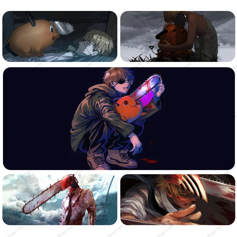 Anime Chainsaw Man Character Denji Mousepad Gaming Mouse pad Gamer Pc Accessories Deskmat Keyboard Mat Desk Protector Mause Pads