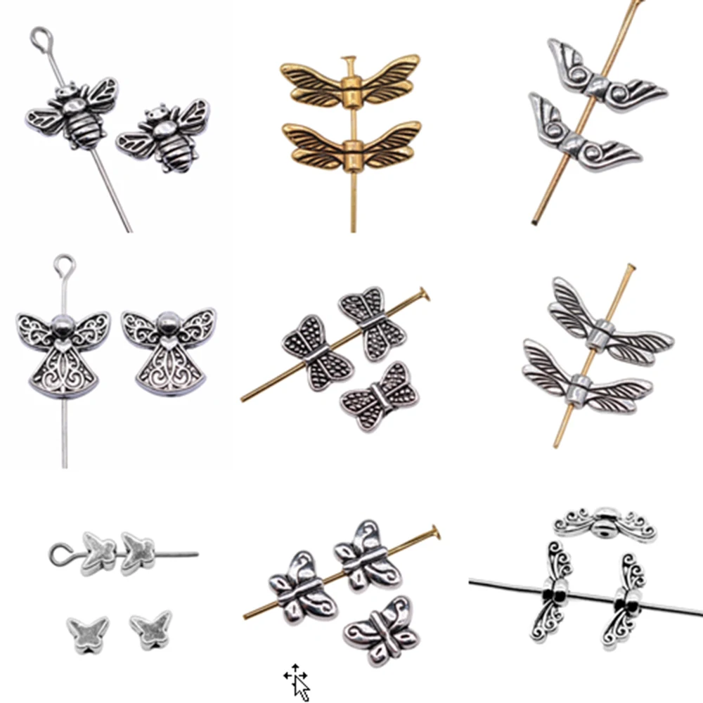 

Бусины в форме крыльев бабочки, подвески для рукоделия, принадлежности для ювелирных изделий, подвески