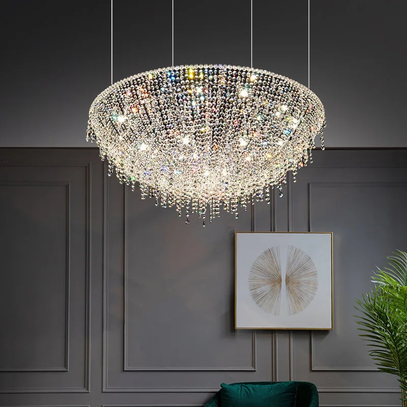 Квадратная круглая постмодернистская Хрустальная Потолочная люстра K9 для