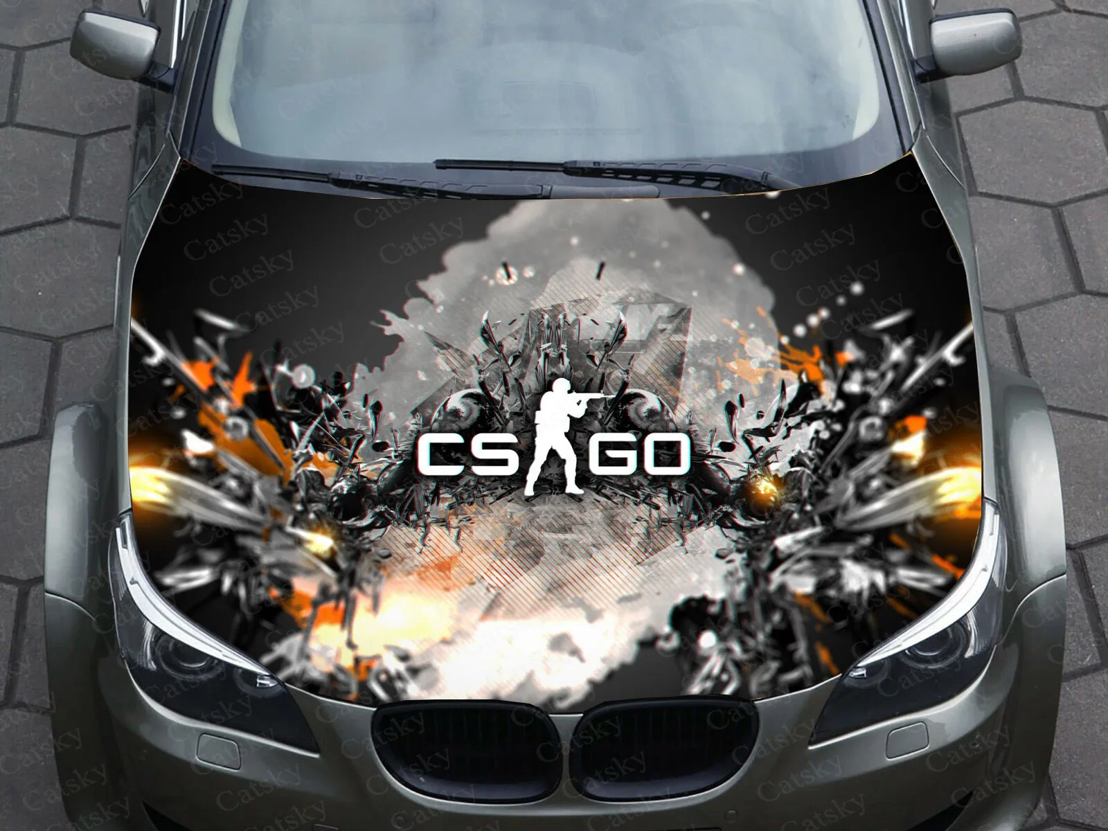Фото Виниловая наклейка Csgo Gun для Экстра большого автомобиля №4