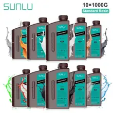 SUNLU Standard Resin 405nm UV Resin 10kg For LCD 3D Printer Material For Printing Easy to Print Good Precision Free Shipping