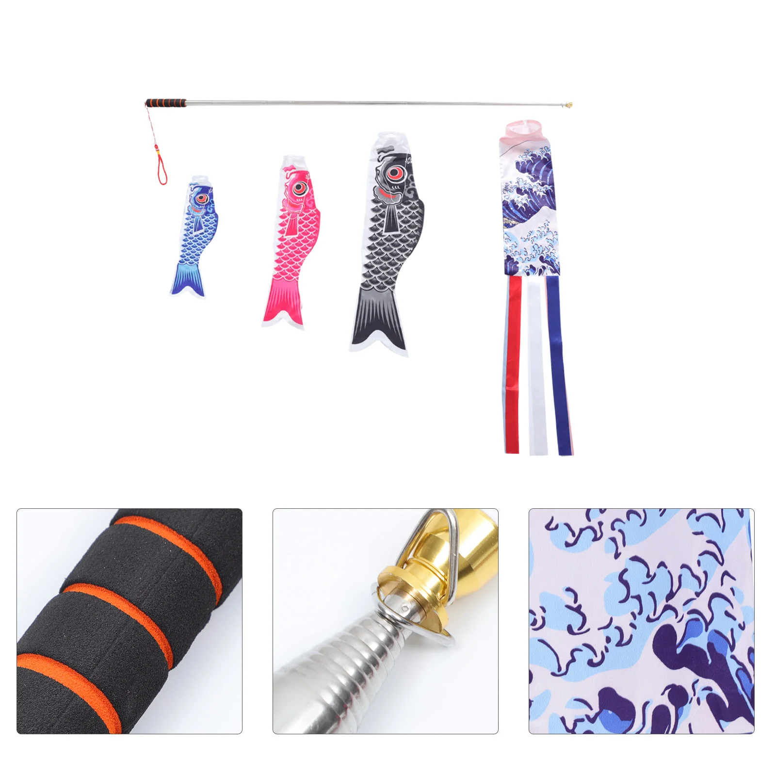 

1 Set Painted Decorations Shop Entrance Decorations Japanese Style Carp Flags Set