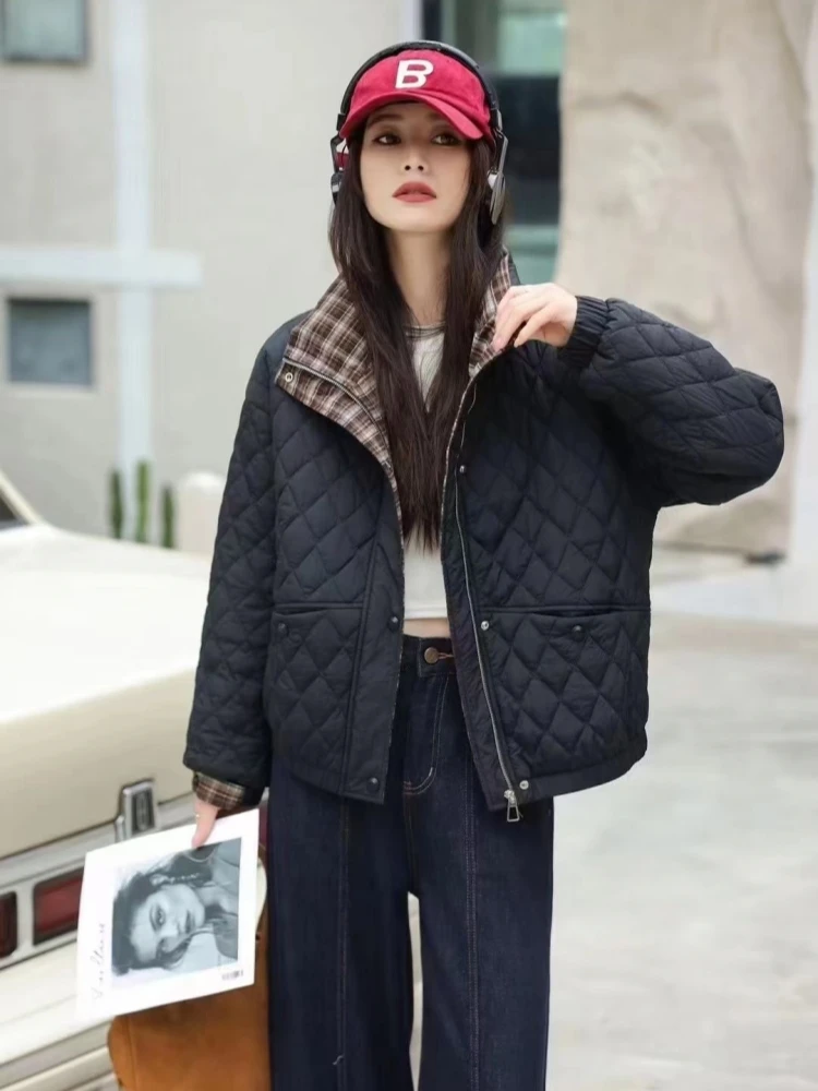 Charming Yashi Genuine Goods 2024 Winter New Casual Thin Cotton Coat Features Age-Reducing Versatile Thickened Outerwear