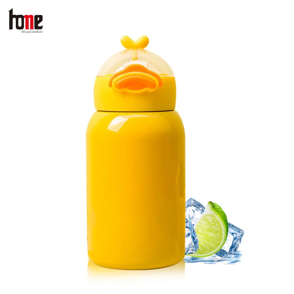 Bottle Mug Insulated Water Bottle With Straw Flip-top Cup Thermal Insulated Stainless Steel Vacuum Tumbler With Handle