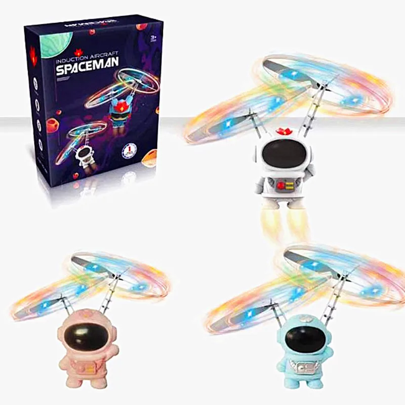 New Sensor helicopter thrown out and flying back Glowing flying ball hovering spacecraft Boomerang robot children's toy gift