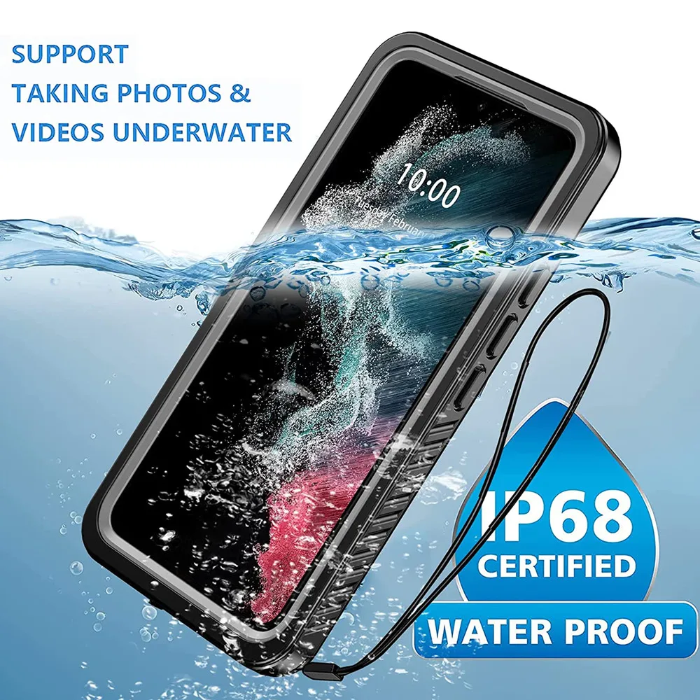 

Case For Samsung S22 Plus S21 FE S20 Note 20 S21 Ultra Note9 Note10 S20 S21 Plus Underwater IP68 Real Waterproof Diving Fundas