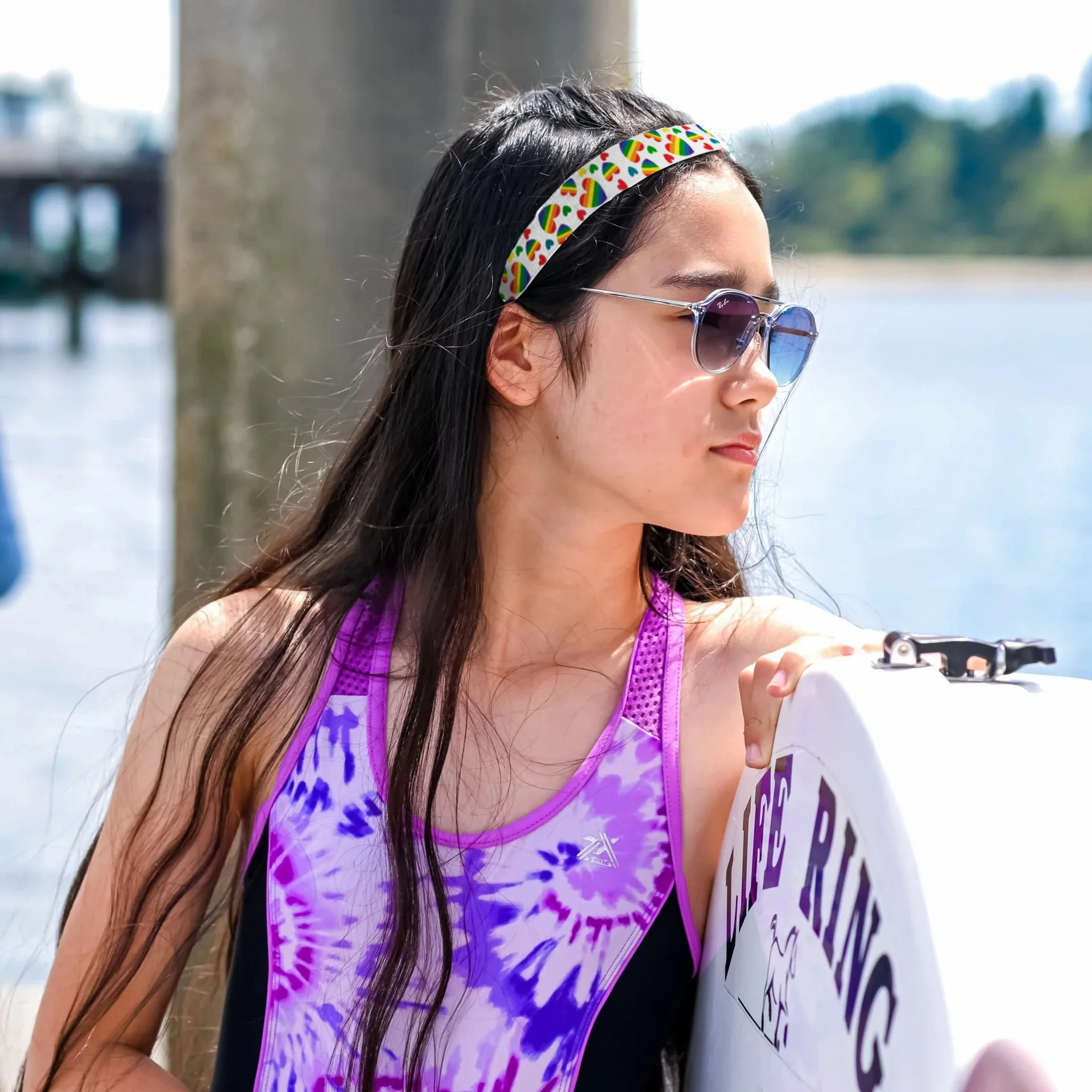 Повязки на голову Pride Rainbow для девочек нескользящие повязки волос эластичные