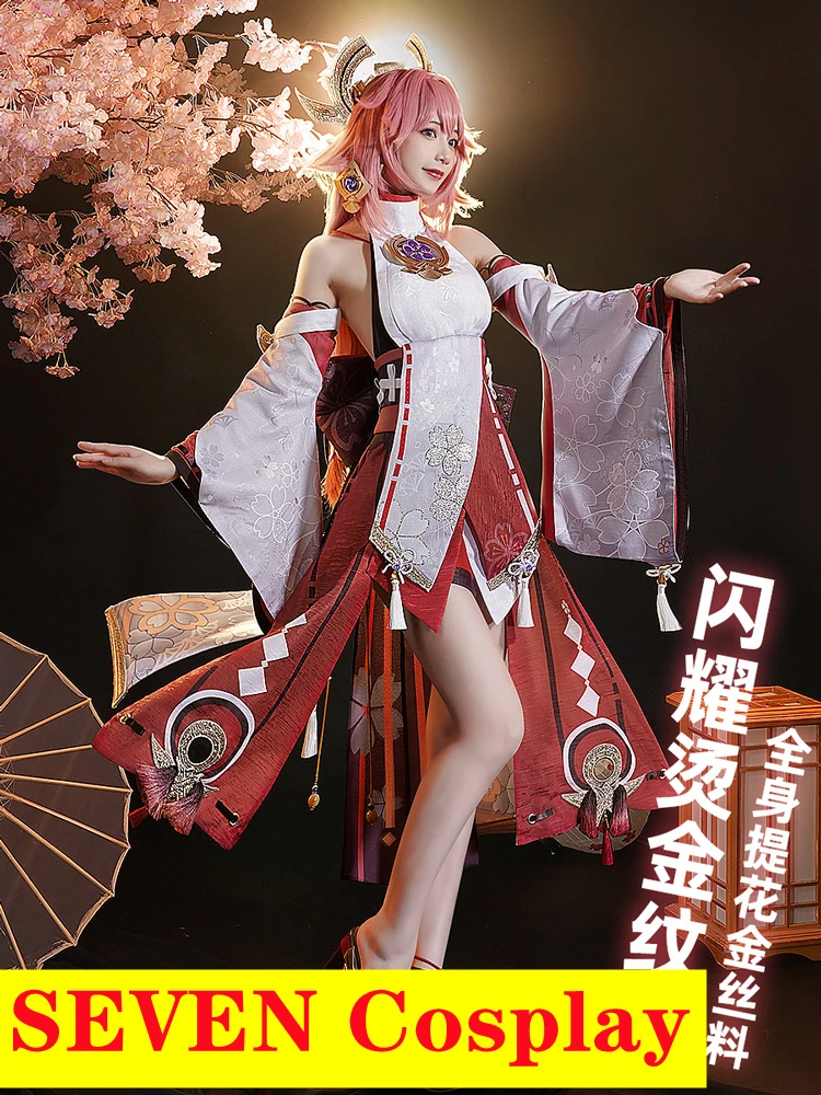 

Костюм для косплея семь героев аниме Genshin Impact Yae Miko