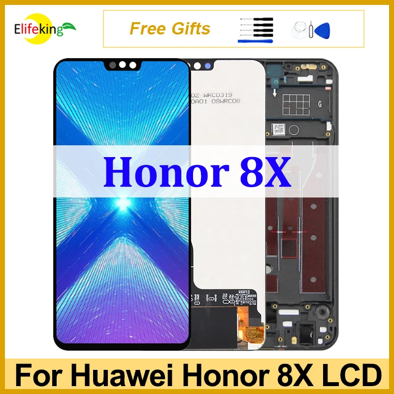ЖК-дисплей 6,5 дюйма для Huawei Honor 8X, дисплей с сенсорным экраном, зеркальная фотография, экран для замены, дигитайзер в сборе, ремонт