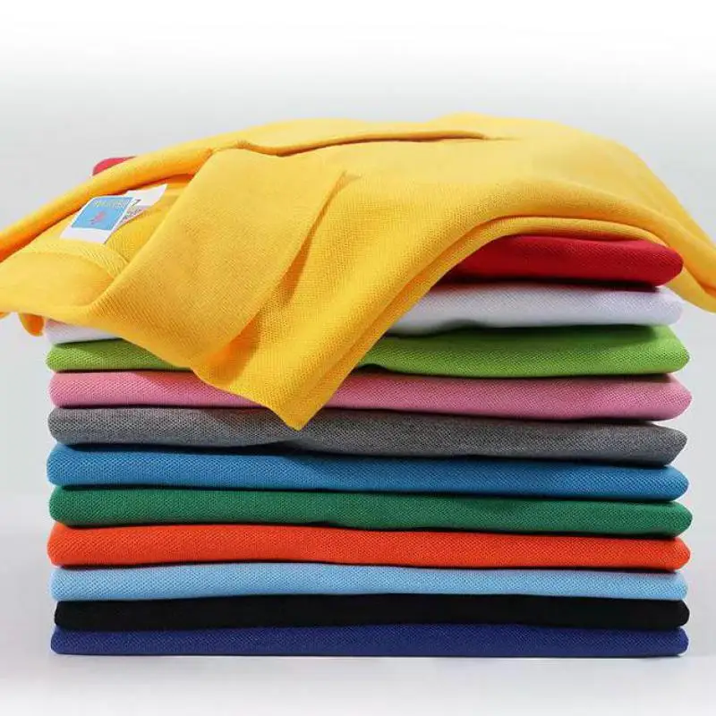

Premium Cotton Spring Autumn Polo Shirts Men's High Quality Solid Color Short Sleeve Business Polo Shirts Lapel Casual Tops Mens