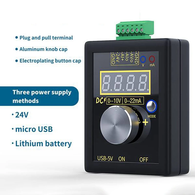 Ручной Аналоговый генератор сигналов напряжения и тока 0-10 В/0-4-20 мА с