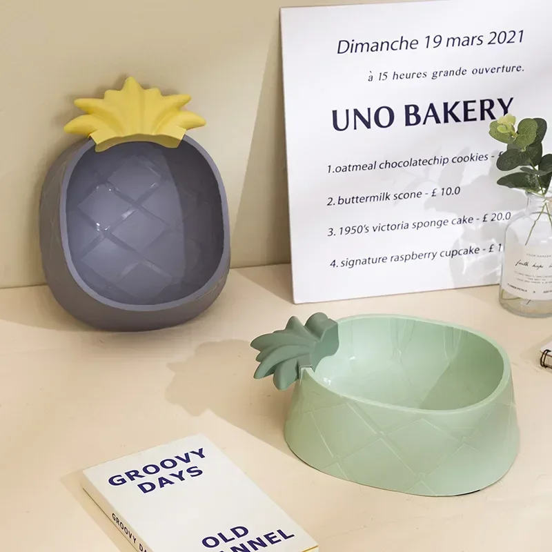 Миска для кошек милый ананас нескользящая миска маленьких собак защита шеи воды