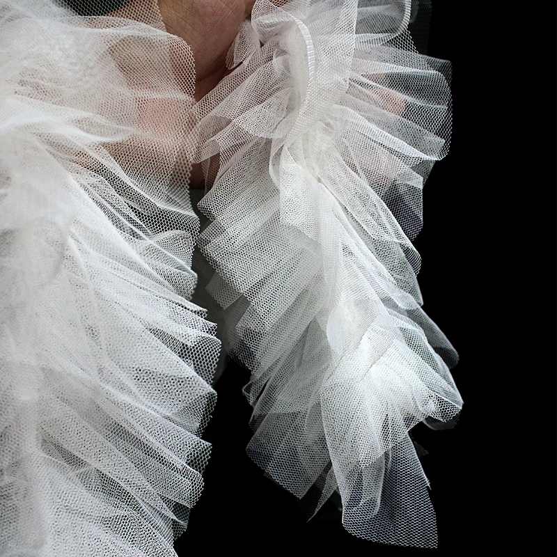 

1 ярд беличья хвост, пушистый шар, кружевная ткань для одежды, четырехсторонняя 3d сетка, украшение ручной работы, дизайнерская ткань для пэчв...