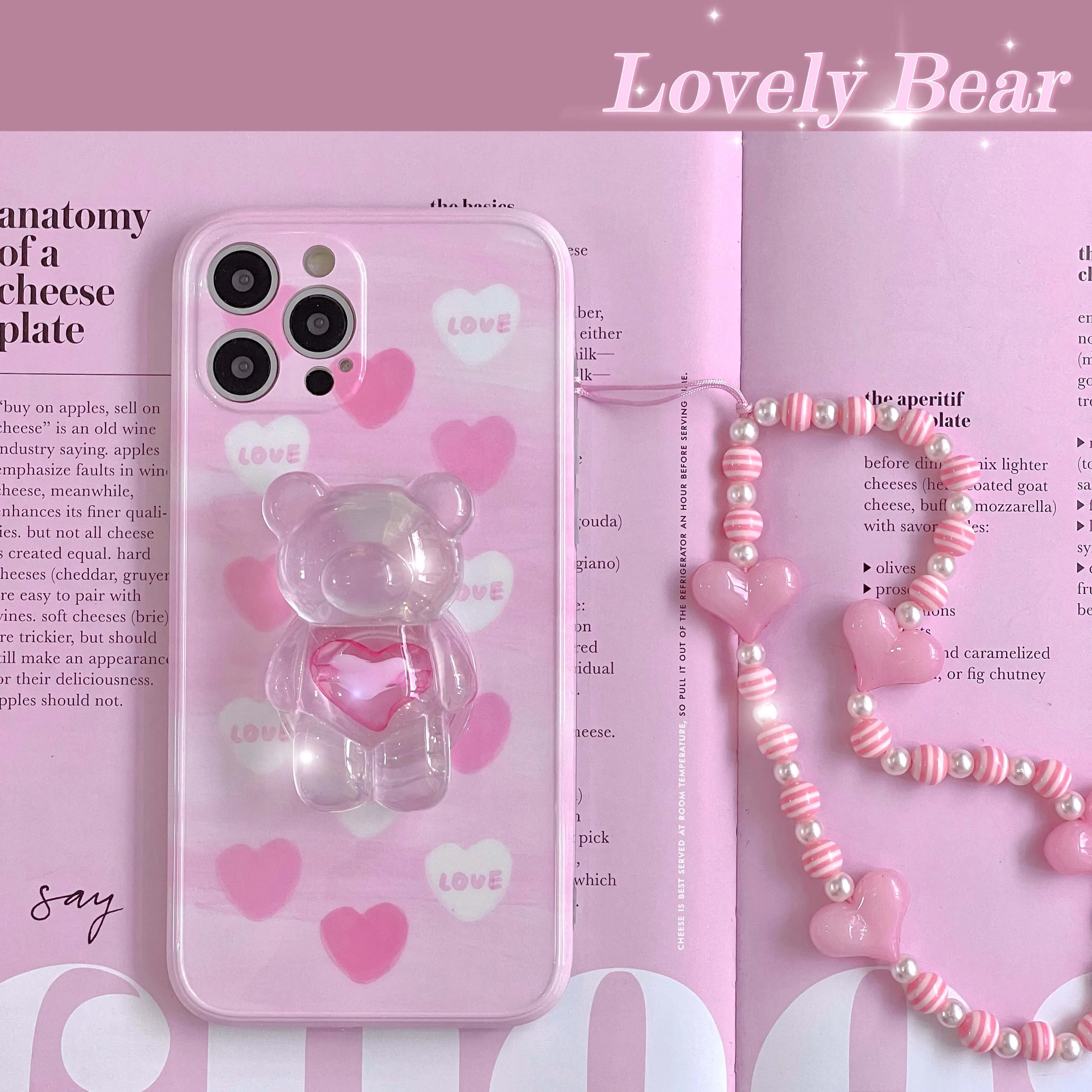

2022 New For IPhone 13 12 11 Pro Max Case Xr Xs Cover Women With Cute Protectiv Girls Pink With Lanyard Grip Tok 3d Cases Cell