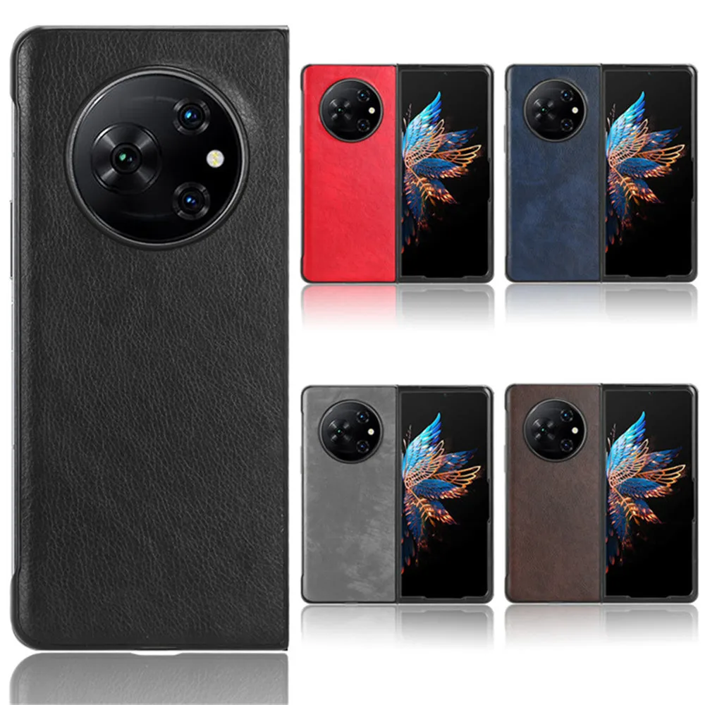 Складной чехол для Tecno Phantom V роскошный жесткий из искусственной кожи VFold телефона