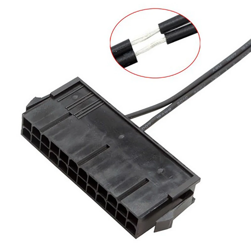 

1 шт. 52 см ATX PSU 24Pin розетка пусковой переключатель кнопка питания кабель 18AWG самоблокирующийся в форме лодки красный световой индикатор