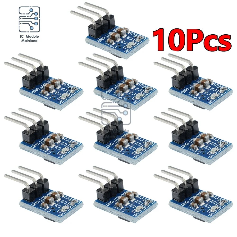 

1-10PCS 5V To 3.3V DC-DC Step Down Power Supply Buck Module AMS1117 800MA Automatic Adjustable Boost Board Start Limit Voltage