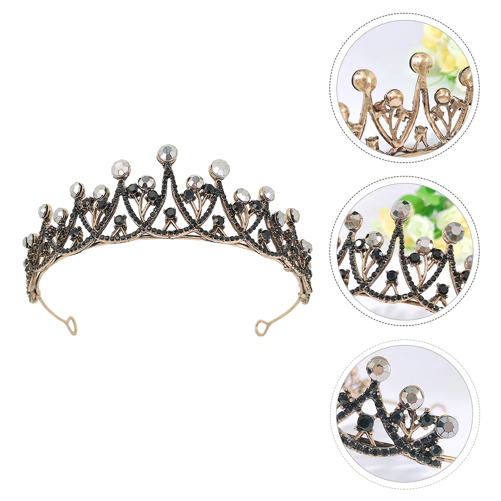 

Wedding Tiara Headbandheaddress Birthday Crystal Jewelry Bridal Womenchic Princesspageant Ties Hair Tiaras Baroque Retro