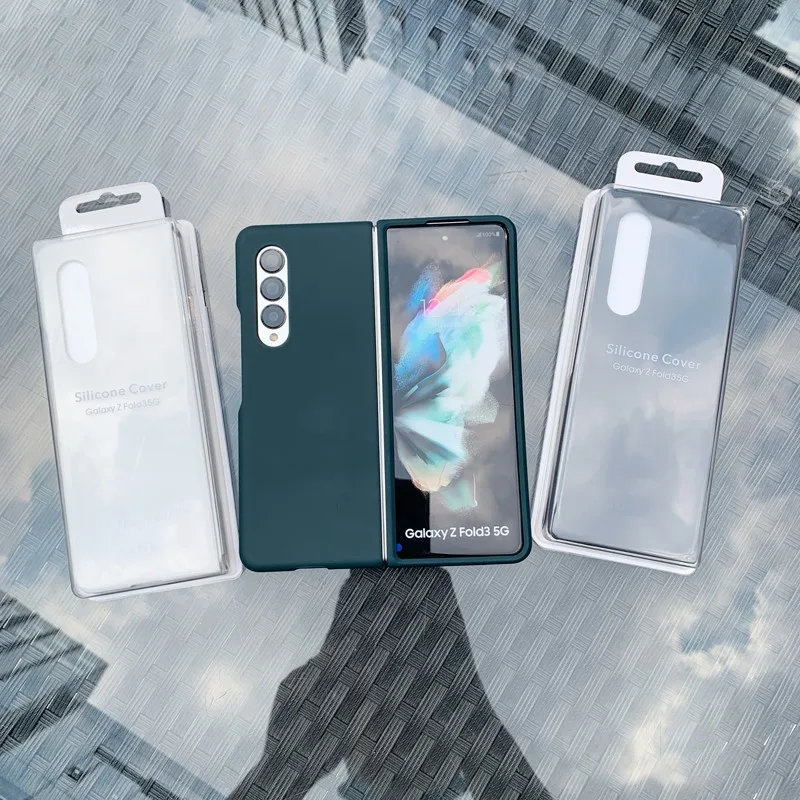 

Liquid Silicone Case for Samsung Z Fold 3, Soft-Touch, Full Protect Cover for Galaxy Z Fold 3, EF-PF926, Shockproof Shell, W22