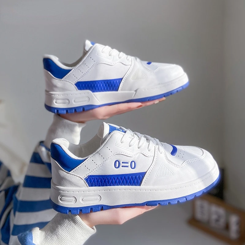 

Spring Women sneakers New Fashion Color Block Thick Sole Leather Outdoor Casual White Vulcanized Shoes Brand Women's Shoes A7-82