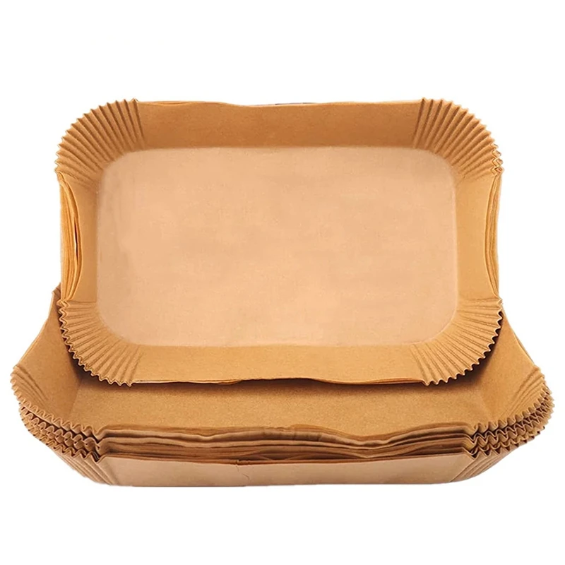 

Air Fryer Liners 100PCS 8.7Inch Disposable Parchment Paper Rectangle For Ninja Dual Zone Air Fryer, Oil/Water Proof
