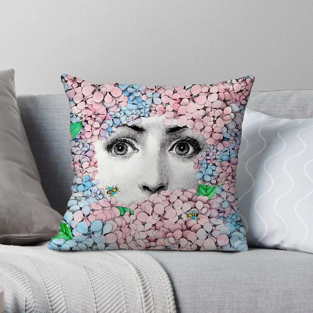 F-FornasettiS декоративный клетчатый чехол для подушки экологически чистый