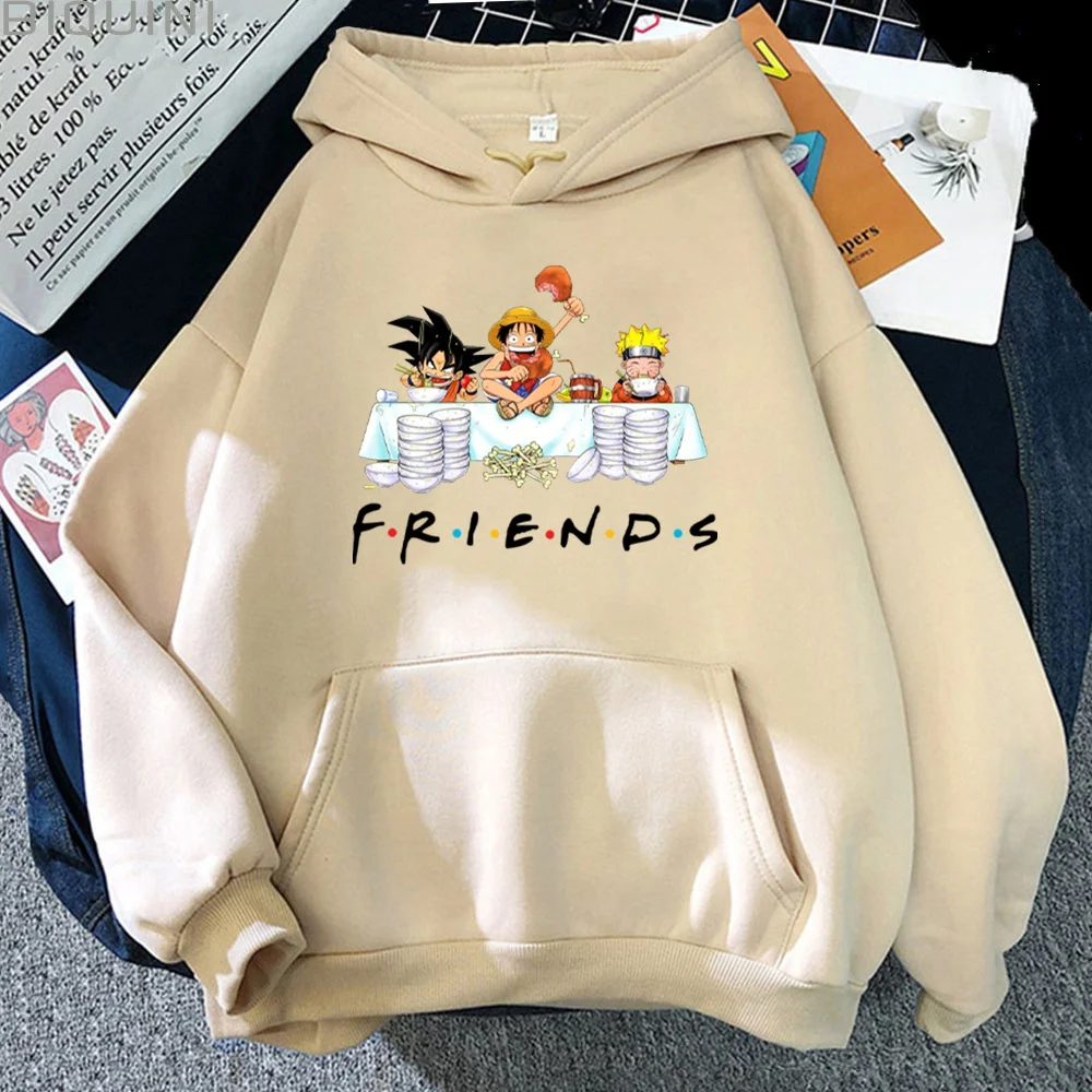 

Funny Cartoon Anime One Piece Luffy Goku Friends Hoodie Women Men Pullovers Hoodies Sweatshirts