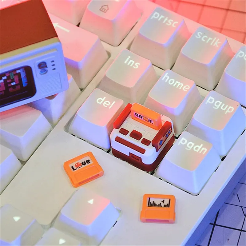 

FC (NES) Classic Retro Gaming Keycaps Mechanical Keyboard Cap Custom Teclado Gamer ESC WASD Cute Transparent Backlit Mx Switch