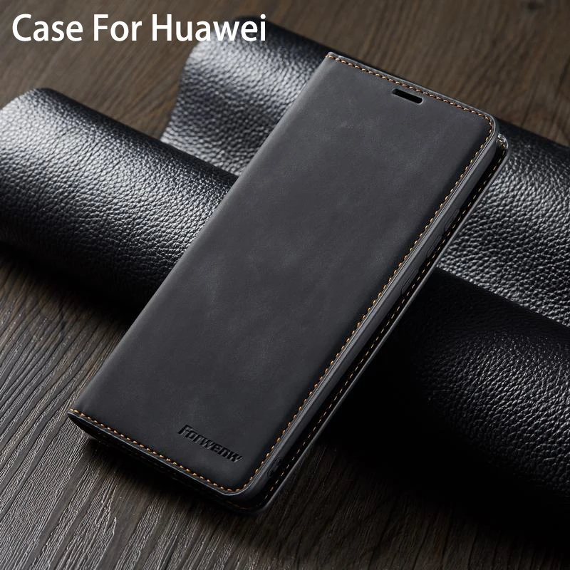 Роскошный кожаный силиконовый флип-чехол для Huawei P20 P40 P30 Lite P Smart Plus Nova 3E 4E Mate 20 30 Pro
