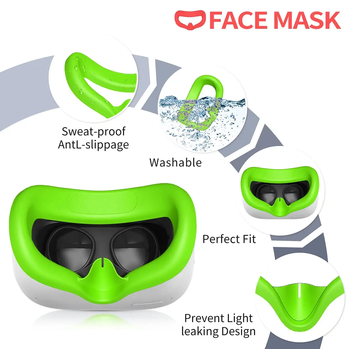 Защитный чехол для Oculus Quest 2 VR Touch Controller нескользящий Силиконовый с ручкой Meta