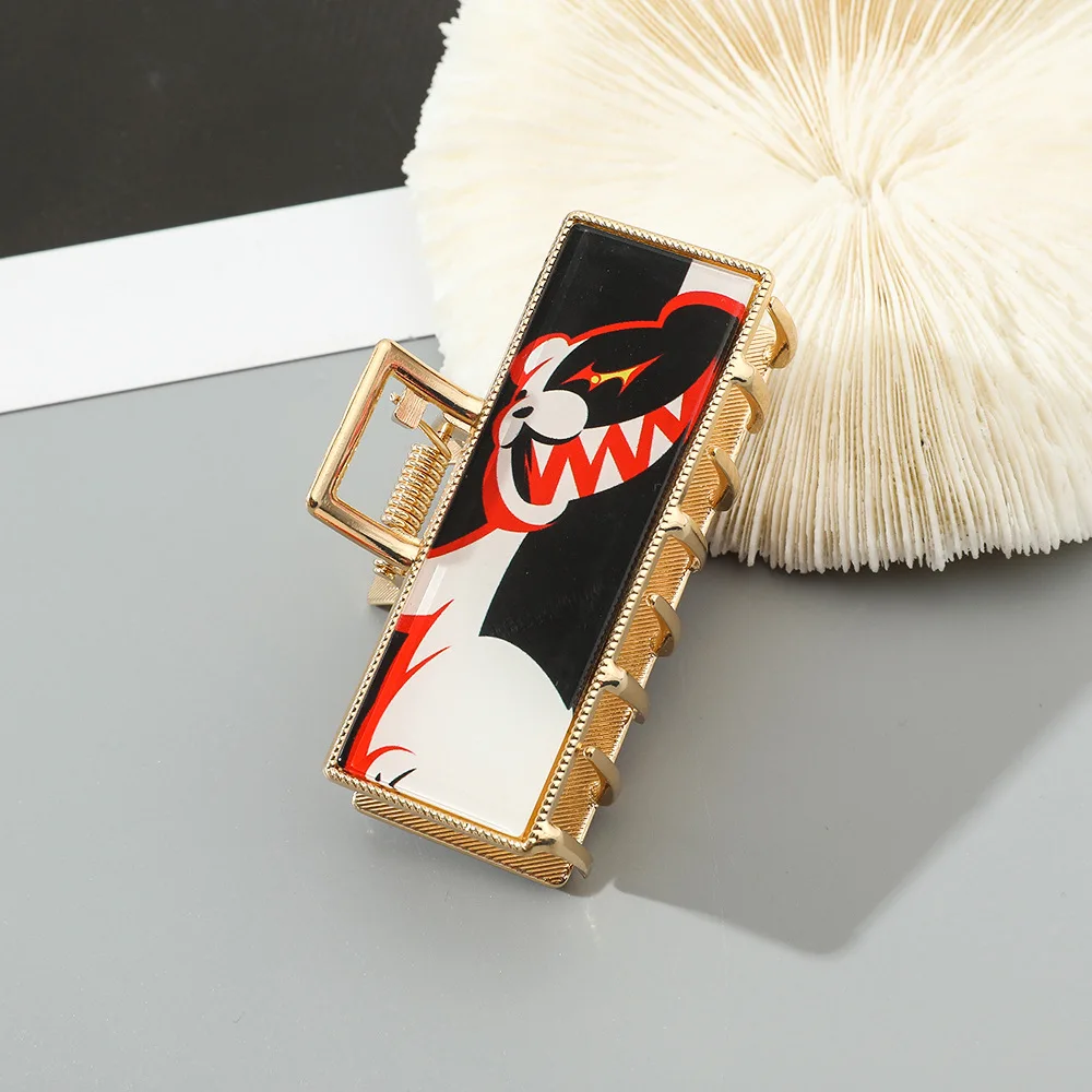 Аниме зажим для волос Монокума из игры Danganronpa, косплей-заколка Эносимы Джунко, милые черно-белые медвежьи когти аксессуары.